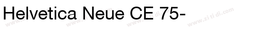 Helvetica Neue CE 75字体转换